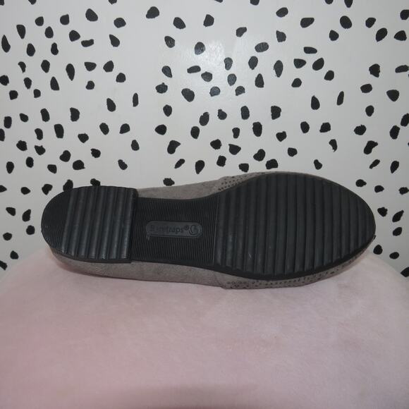 Baretraps Taupe Evey Laser Cut Perforated Faux Suede Flats - Picture 8 of 8